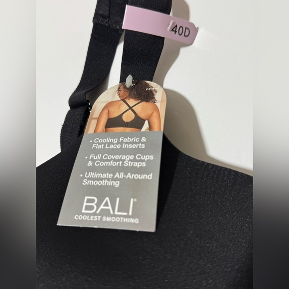 Bali's Coolest Smoothing Underwire T-Shirt Bra Black and Almond size 40D - Picture 12 of 16